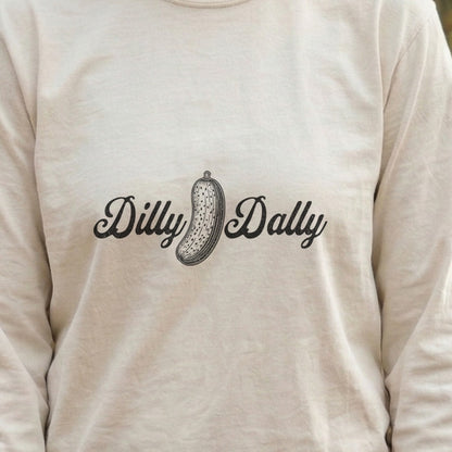 Dilly Dally Pickle Cotton Long Sleeve