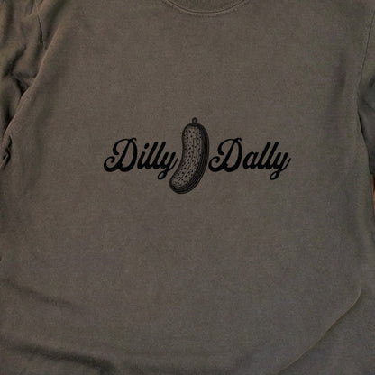 Dilly Dally Pickle Cotton Long Sleeve