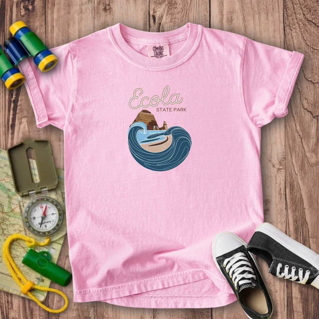 Ecola State Park Kids Cotton T-Shirt