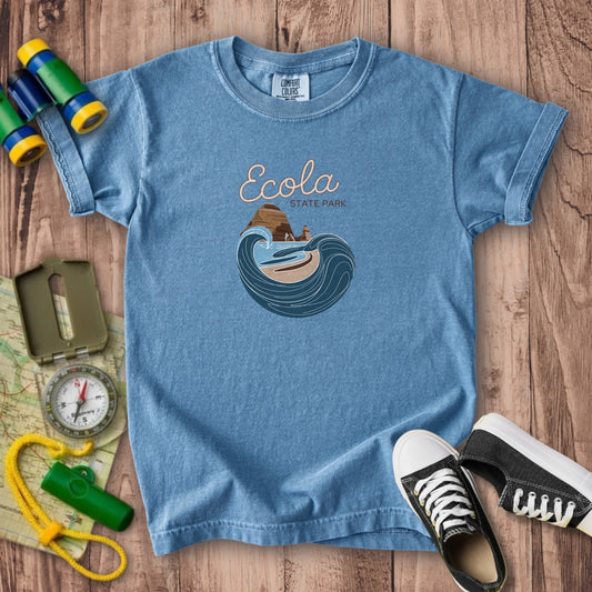 Ecola State Park Kids Cotton T-Shirt
