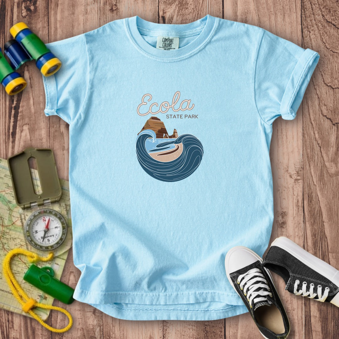 Ecola State Park Kids Cotton T-Shirt
