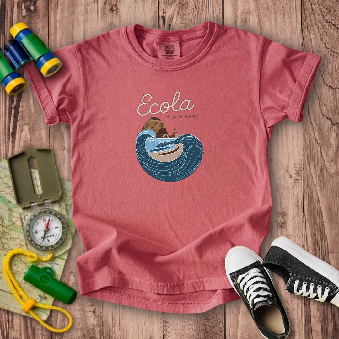 Ecola State Park Kids Cotton T-Shirt