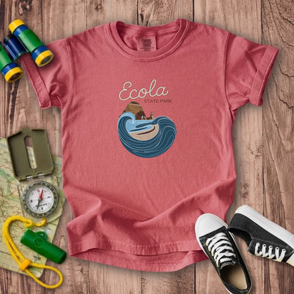 Ecola State Park Kids Cotton T-Shirt
