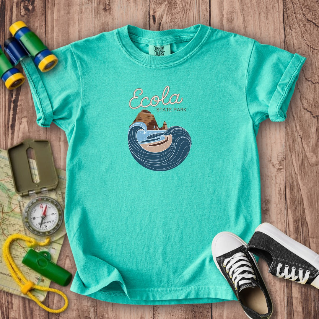 Ecola State Park Kids Cotton T-Shirt