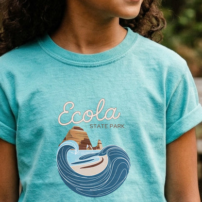 Ecola State Park Kids Cotton T-Shirt