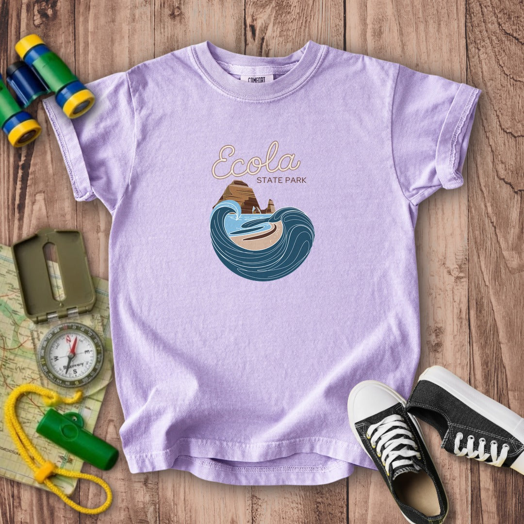 Ecola State Park Kids Cotton T-Shirt