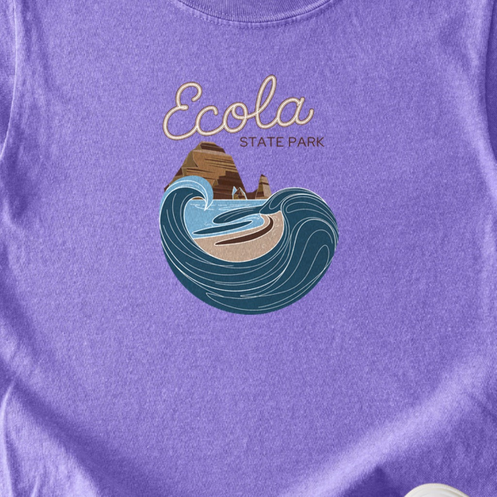 Ecola State Park Kids Cotton T-Shirt