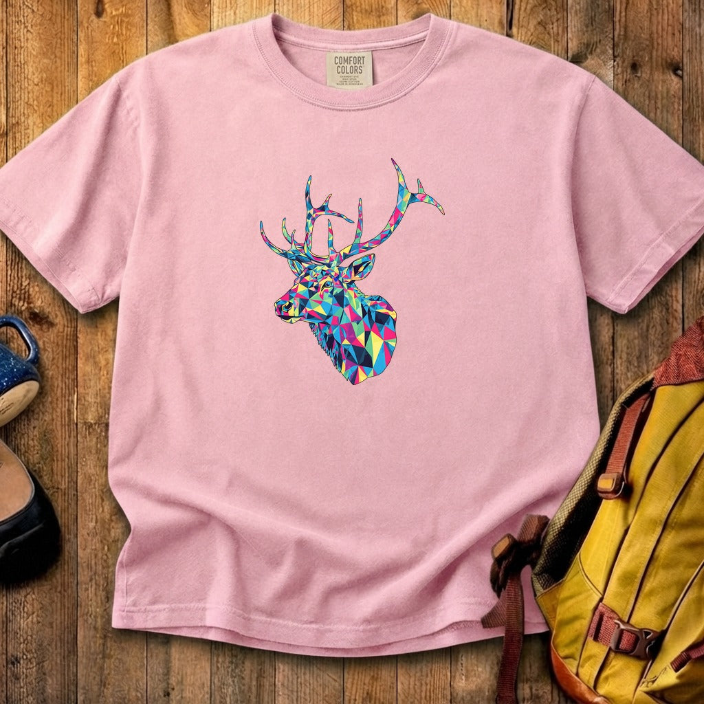 Elk Mosaic Cotton T-Shirt