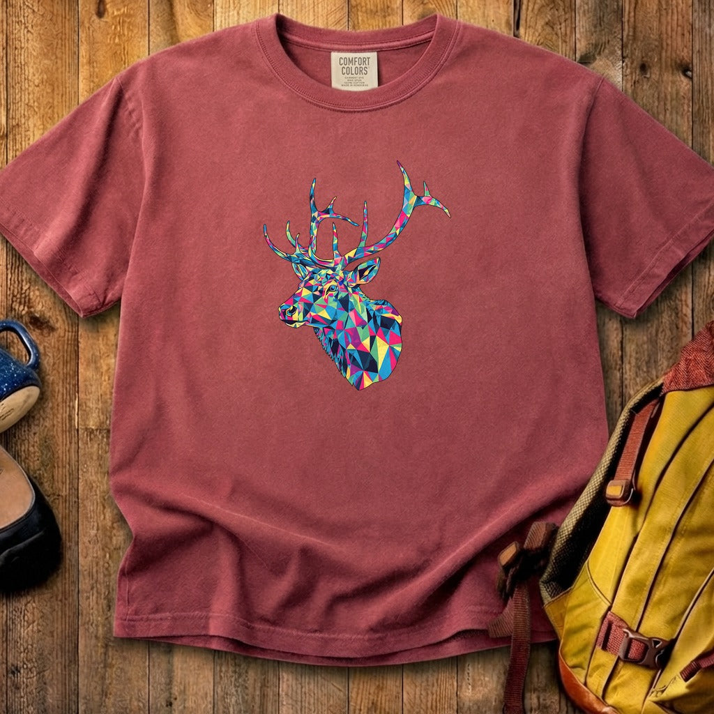 Elk Mosaic Cotton T-Shirt
