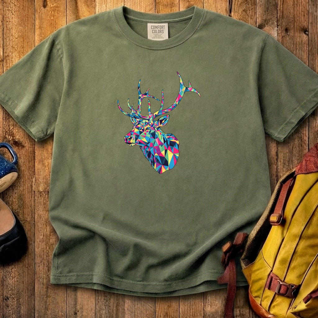 Elk Mosaic Cotton T-Shirt
