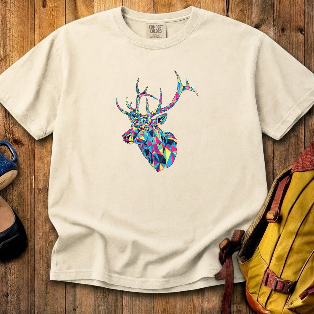 Elk Mosaic Cotton T-Shirt