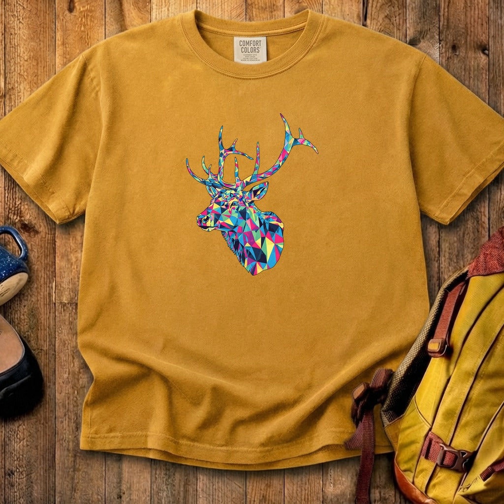 Elk Mosaic Cotton T-Shirt