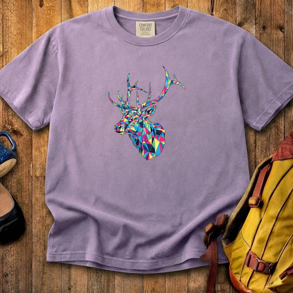 Elk Mosaic Cotton T-Shirt