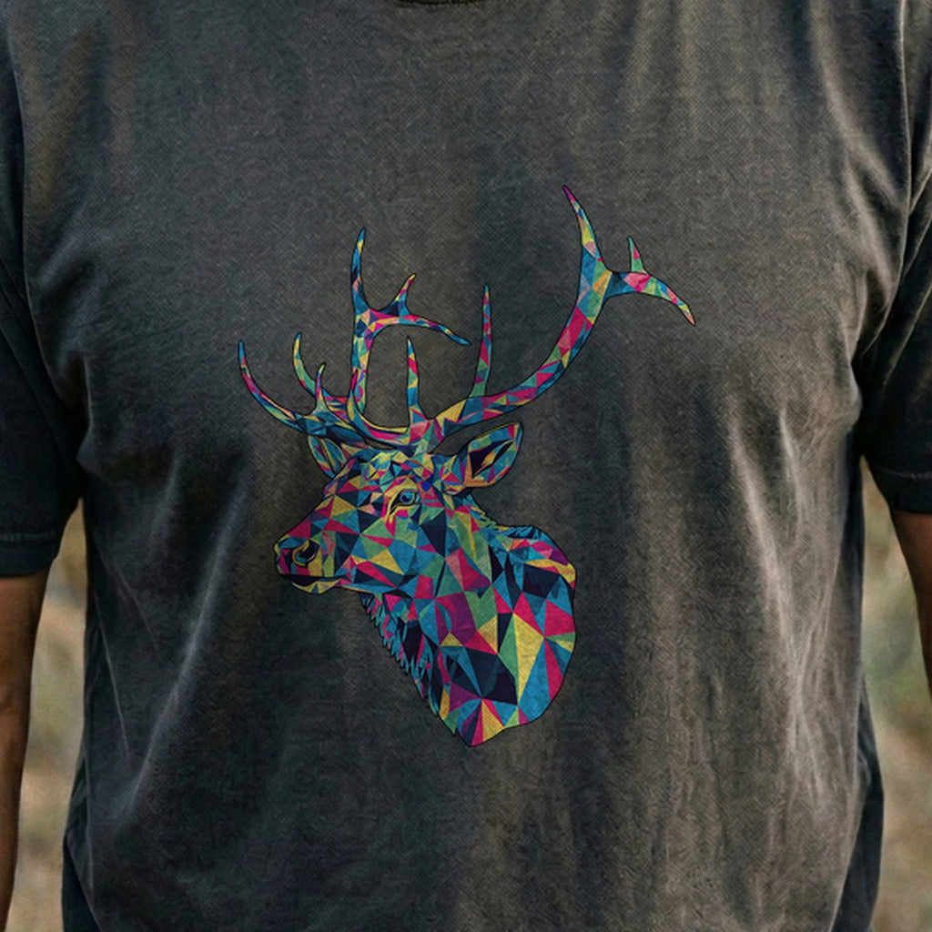 Elk Mosaic Cotton T-Shirt