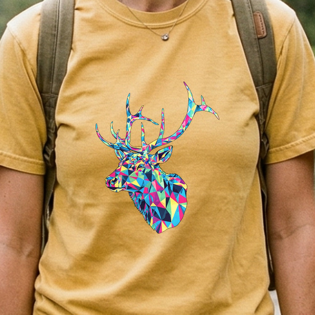 Elk Mosaic Cotton T-Shirt