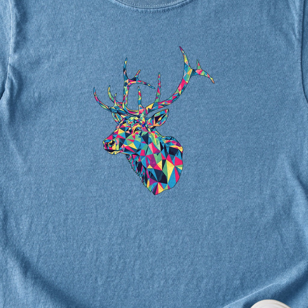 Elk Mosaic Kids Cotton T-Shirt