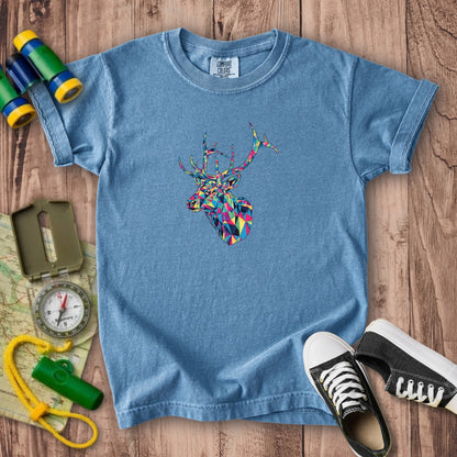 Elk Mosaic Kids Cotton T-Shirt