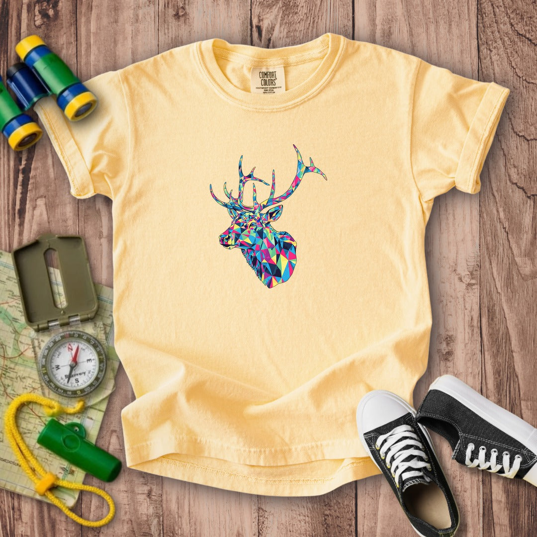 Elk Mosaic Kids Cotton T-Shirt