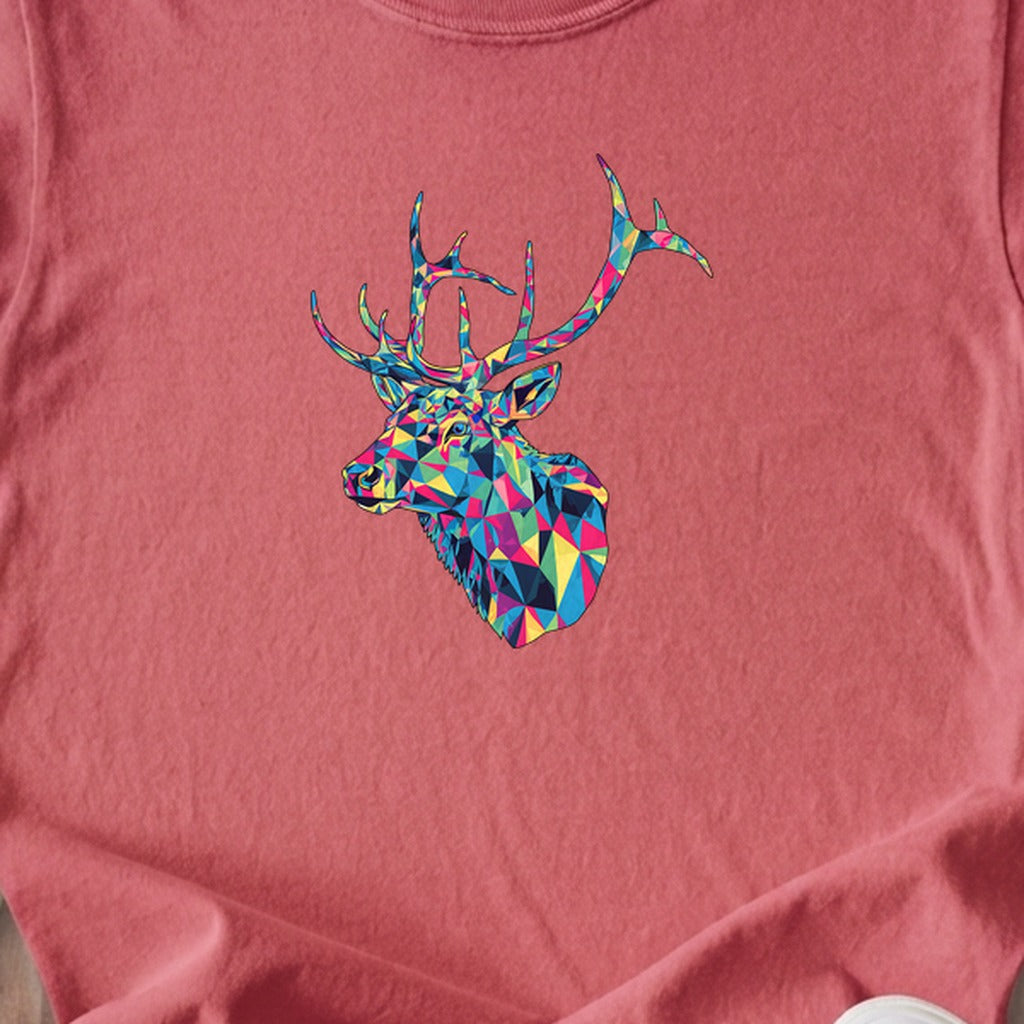 Elk Mosaic Kids Cotton T-Shirt