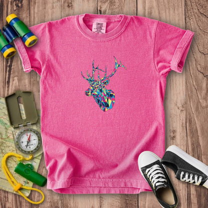 Elk Mosaic Kids Cotton T-Shirt
