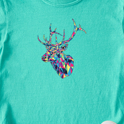 Elk Mosaic Kids Cotton T-Shirt