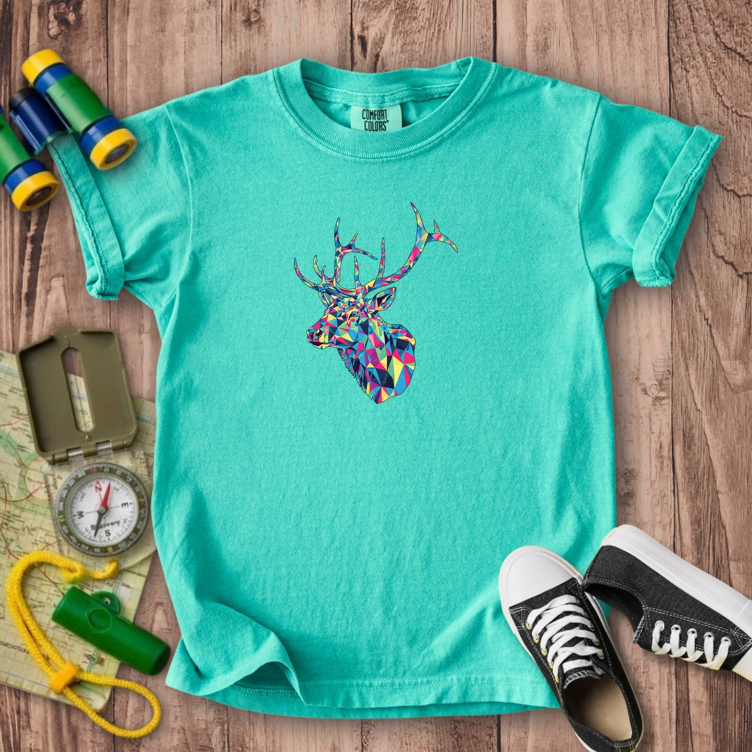 Elk Mosaic Kids Cotton T-Shirt