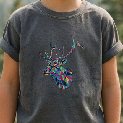 Elk Mosaic Kids Cotton T-Shirt