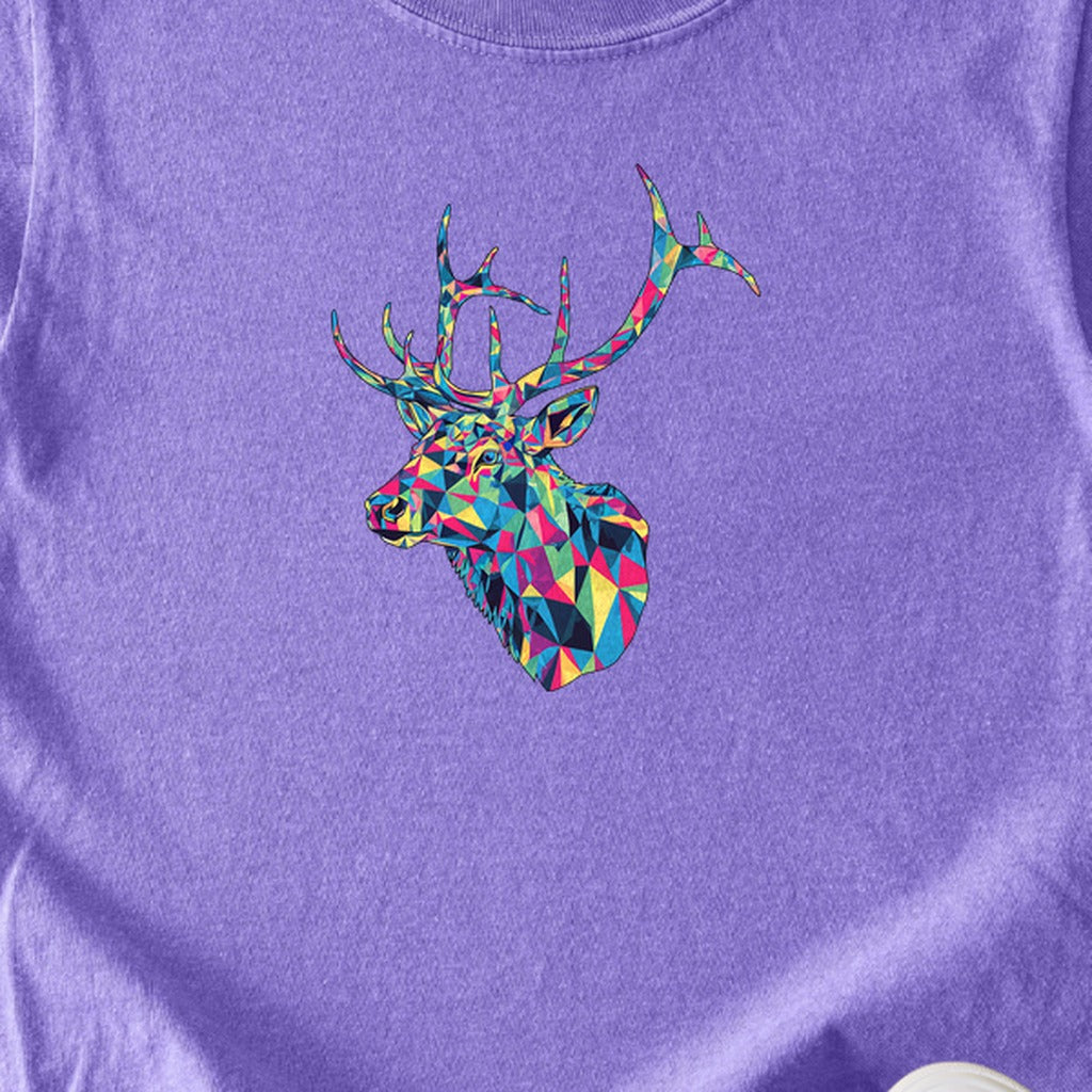Elk Mosaic Kids Cotton T-Shirt