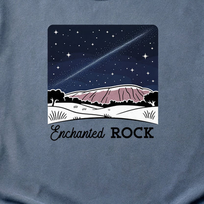 Enchanted Rock at Night Cotton T-Shirt