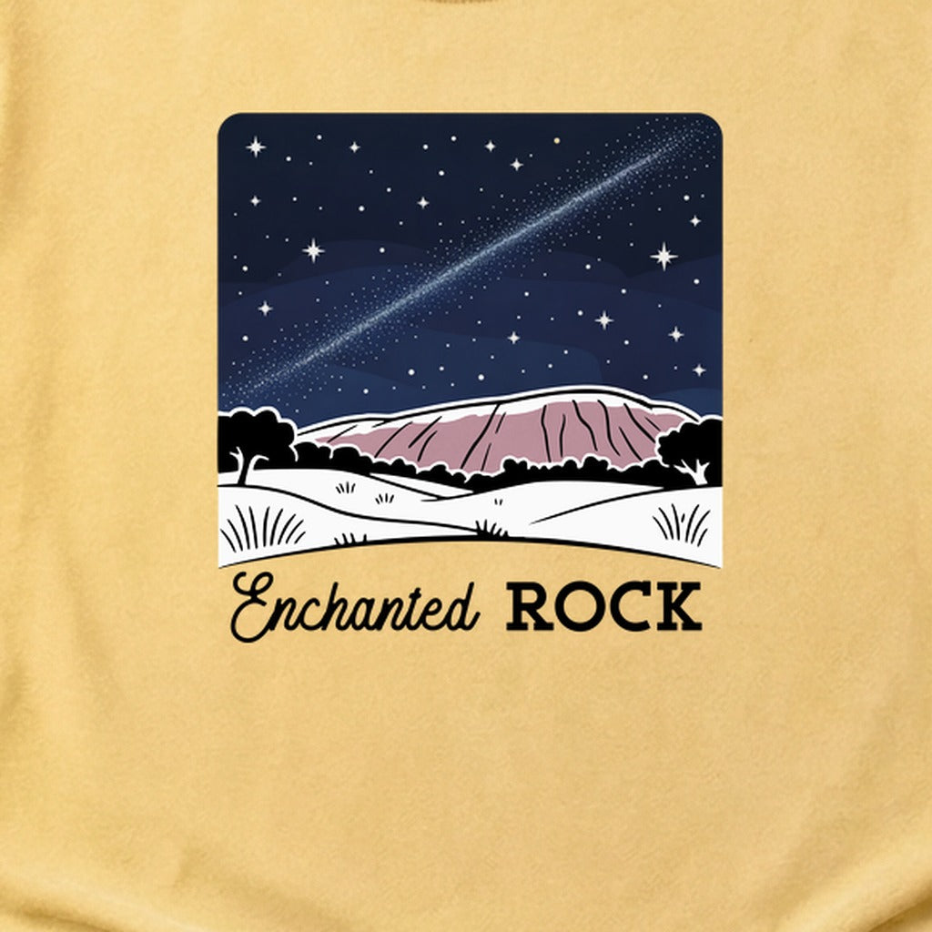 Enchanted Rock at Night Cotton T-Shirt