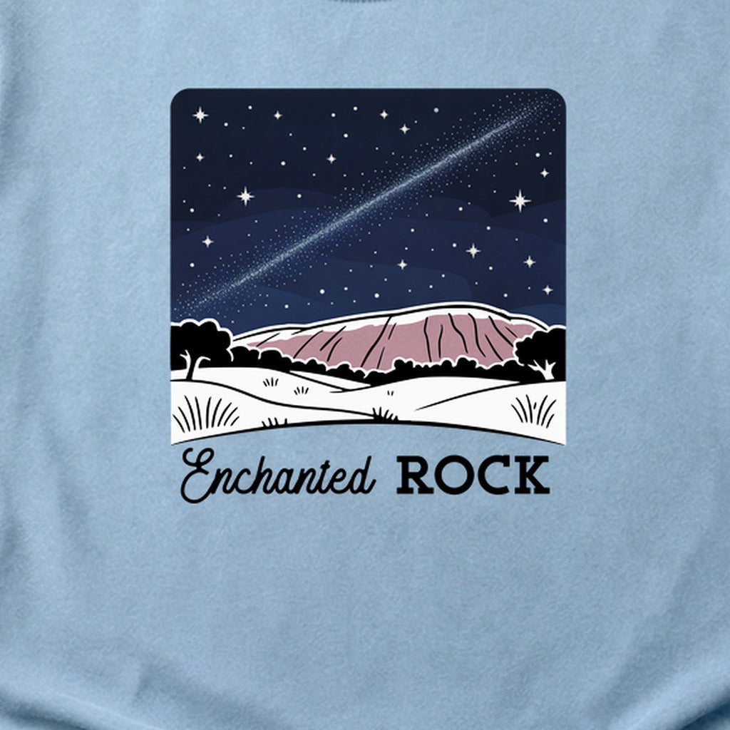 Enchanted Rock at Night Cotton T-Shirt