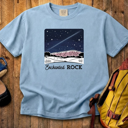 Enchanted Rock at Night Cotton T-Shirt