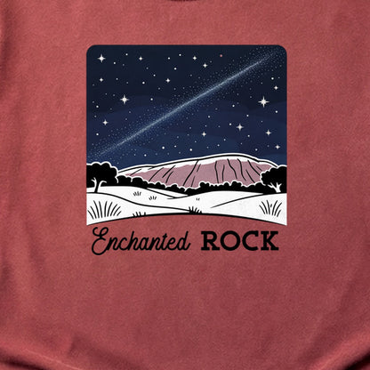 Enchanted Rock at Night Cotton T-Shirt