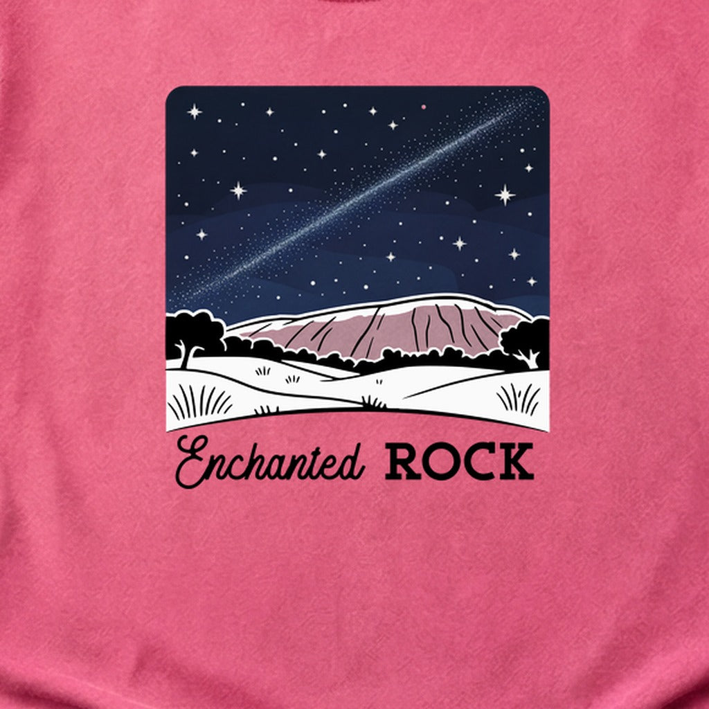 Enchanted Rock at Night Cotton T-Shirt