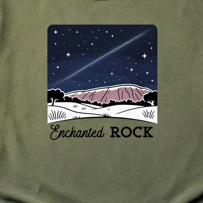 Enchanted Rock at Night Cotton T-Shirt