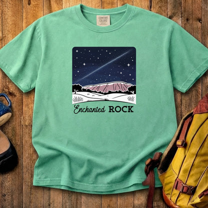 Enchanted Rock at Night Cotton T-Shirt