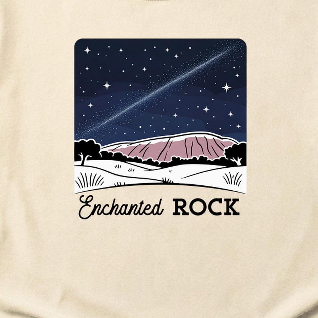 Enchanted Rock at Night Cotton T-Shirt
