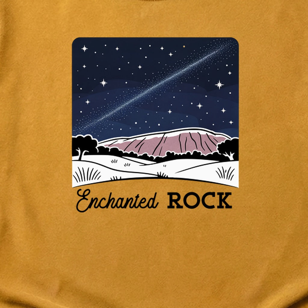 Enchanted Rock at Night Cotton T-Shirt