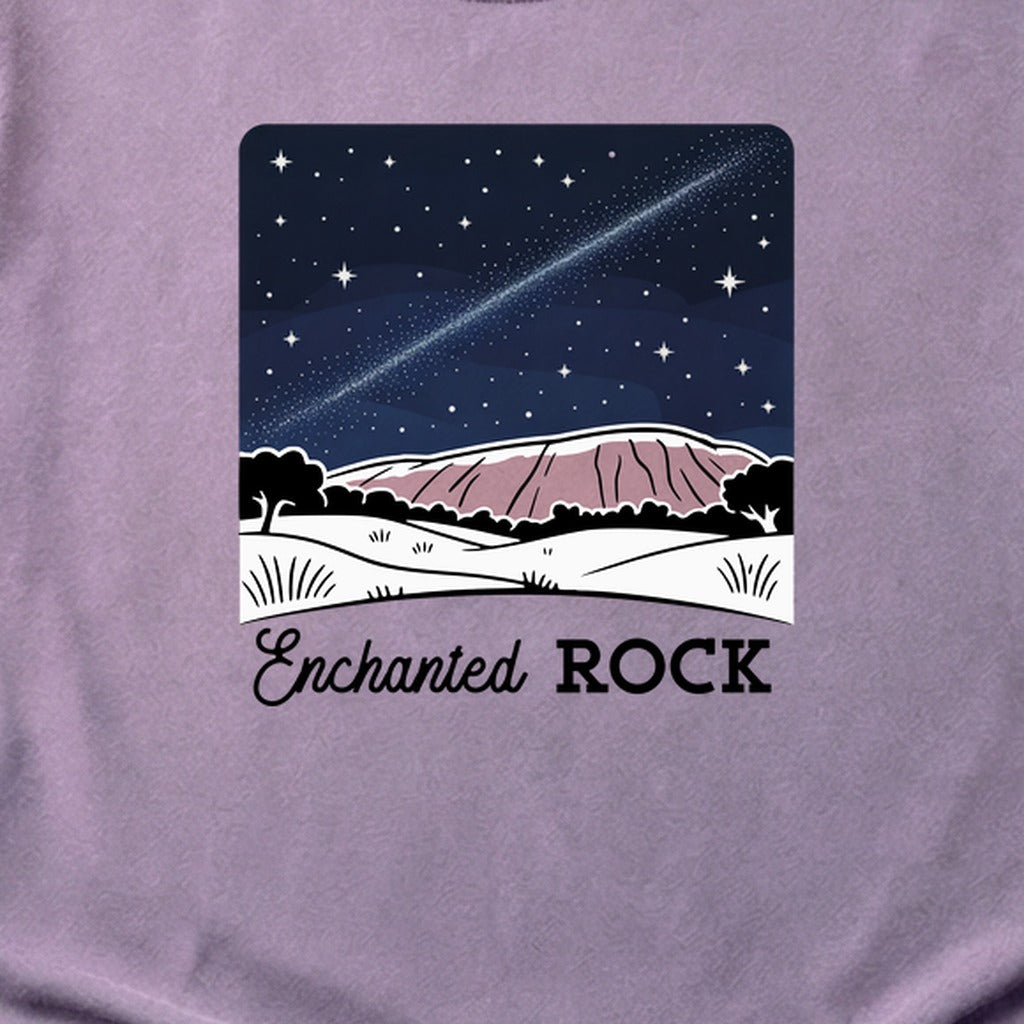 Enchanted Rock at Night Cotton T-Shirt