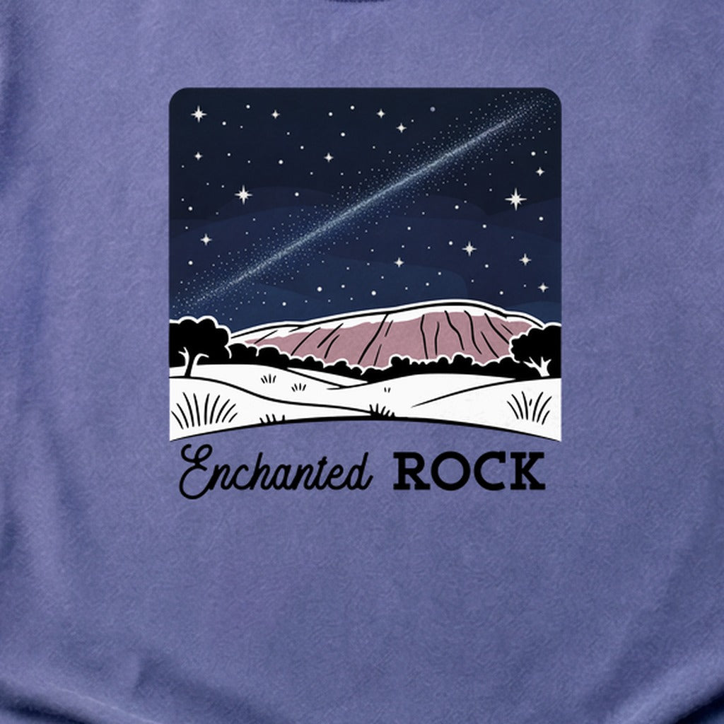 Enchanted Rock at Night Cotton T-Shirt