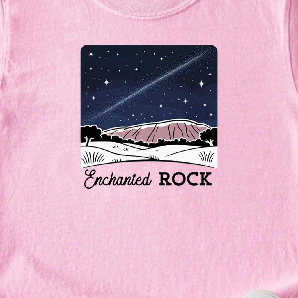 Enchanted Rock at Night Kids Cotton T-Shirt