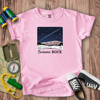Enchanted Rock at Night Kids Cotton T-Shirt