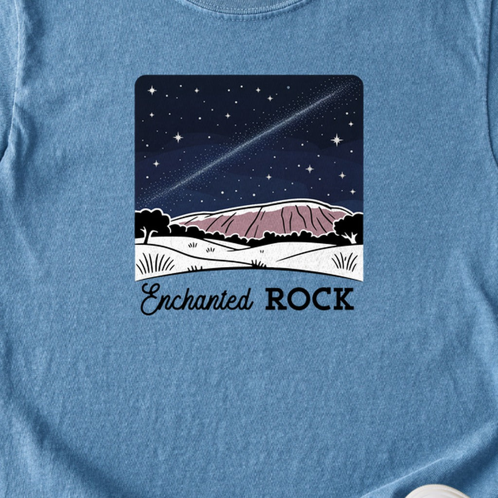 Enchanted Rock at Night Kids Cotton T-Shirt