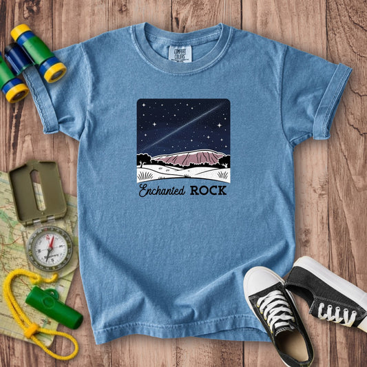 Enchanted Rock at Night Kids Cotton T-Shirt