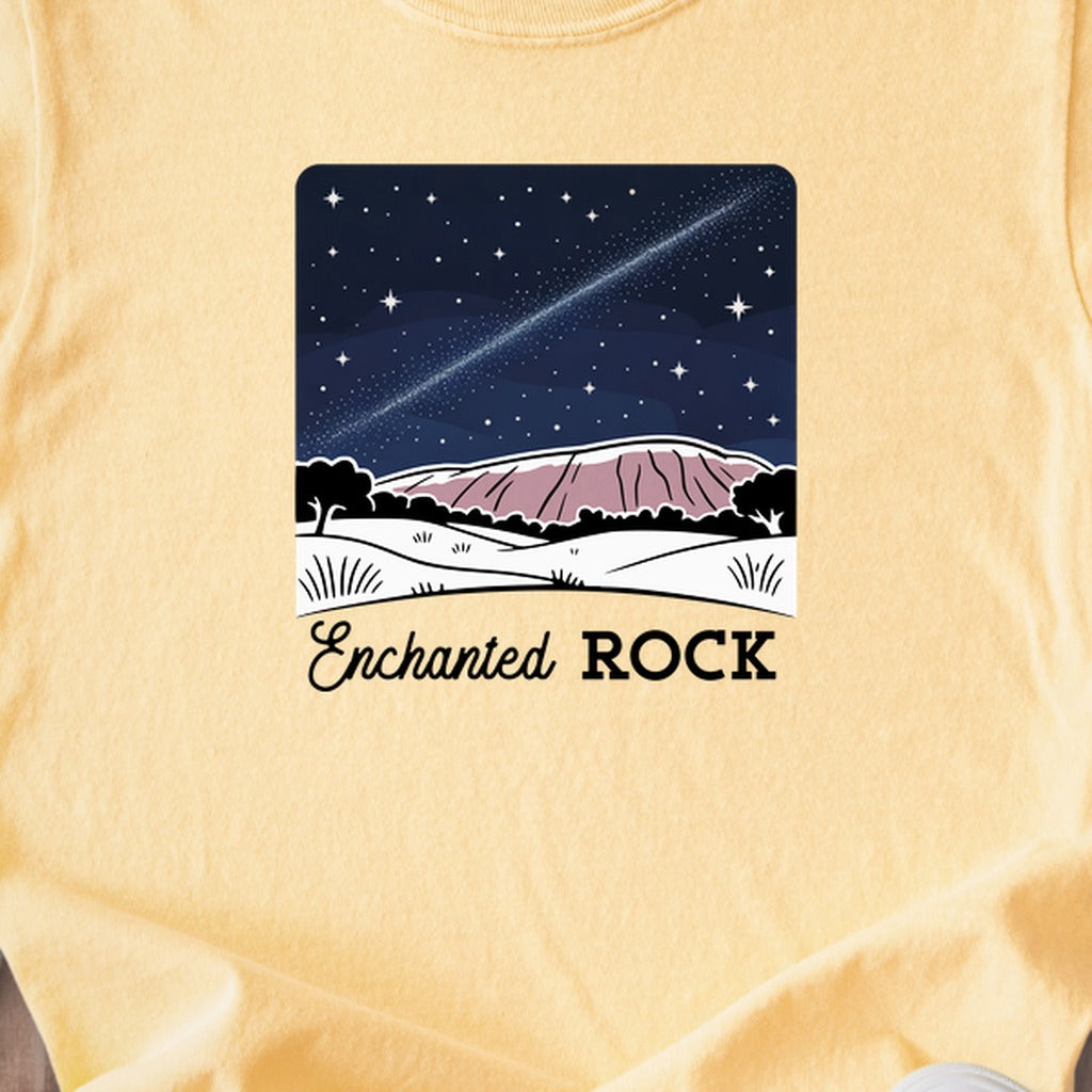 Enchanted Rock at Night Kids Cotton T-Shirt