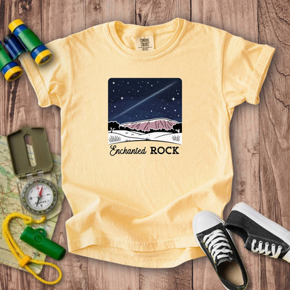 Enchanted Rock at Night Kids Cotton T-Shirt