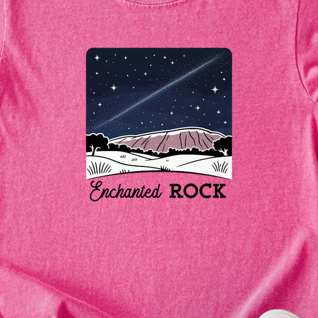 Enchanted Rock at Night Kids Cotton T-Shirt