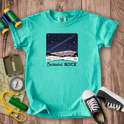 Enchanted Rock at Night Kids Cotton T-Shirt