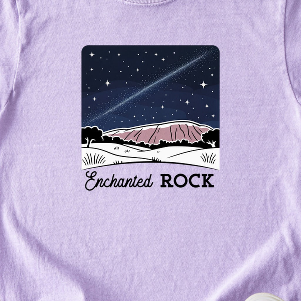 Enchanted Rock at Night Kids Cotton T-Shirt