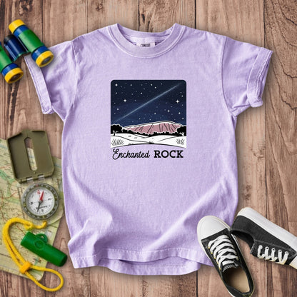 Enchanted Rock at Night Kids Cotton T-Shirt